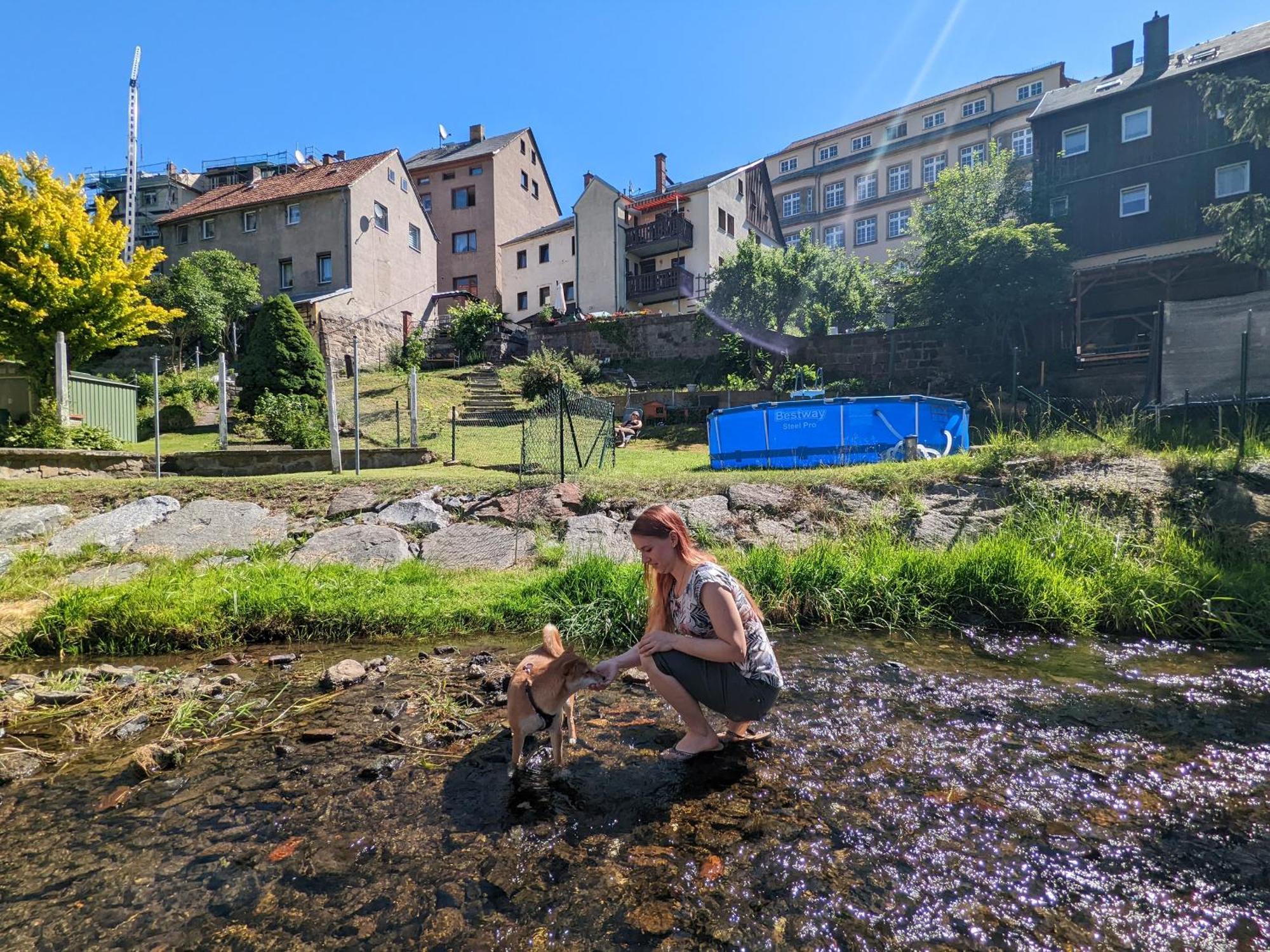 Hw3 - Urlaubsmagie - Helle, Grosse Wohnung Mit Pool Зебниц Экстерьер фото